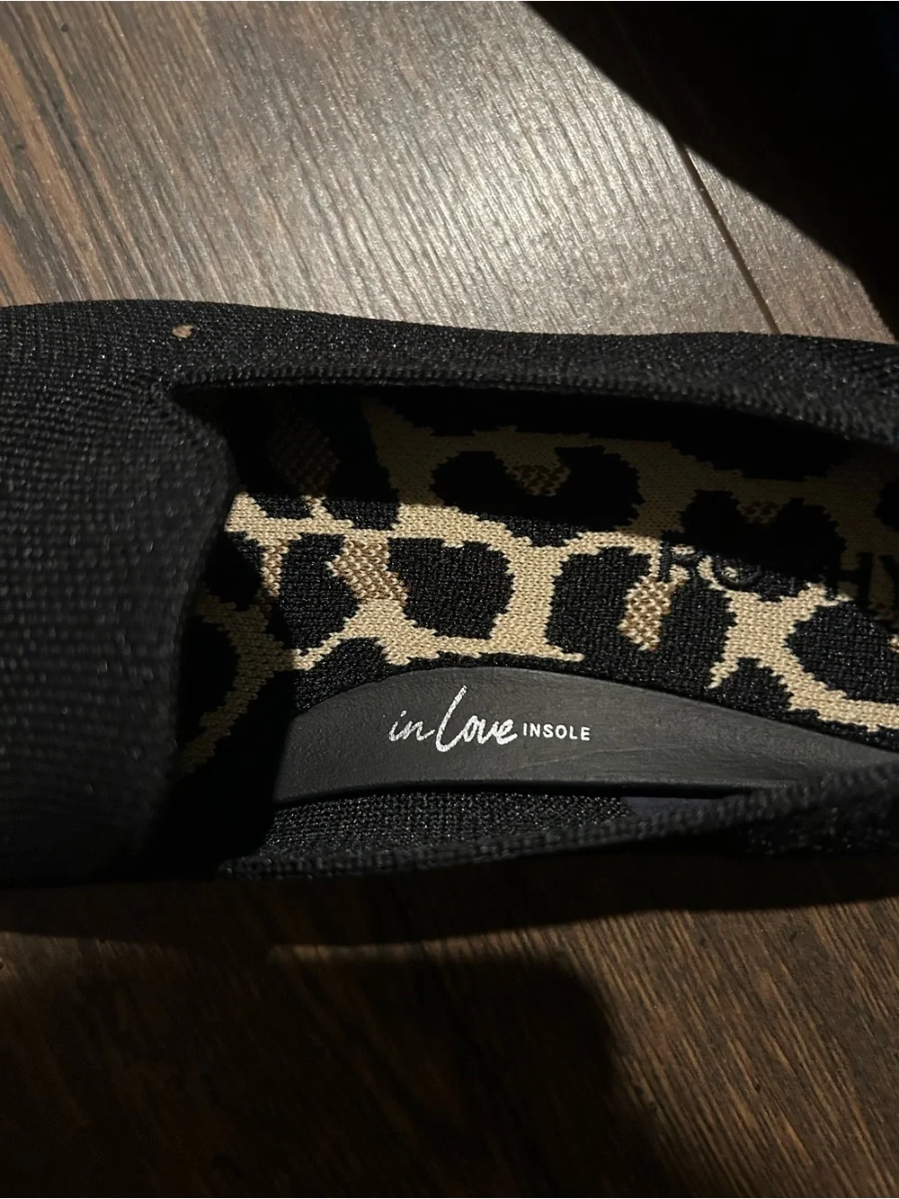 Rothy's Black Knit Slip-On Sandals with Blue Trim